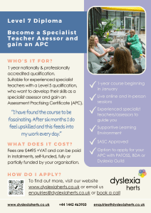 Dyslexia Herts Flyer 2026
