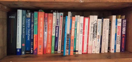 picture of books on a shelf